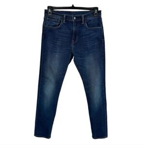 Levi’s 512 SZ 32x30 Jeans Pockets Zip-Fly Whiskered Medium Wash Blue Mens